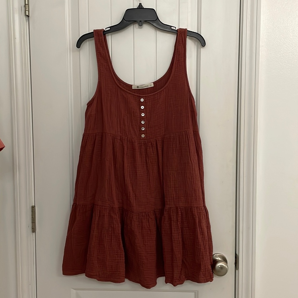 The Impeccable Pig Rust Sleeveless Dress